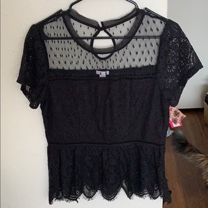 Xhilaration Black Lace Top (Target)